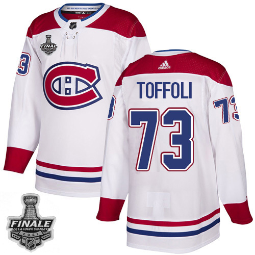Personalized Canadiens #73 Tyler Toffoli White Road Authentic 2021 NHL Stanley Cup Final Patch Jersey