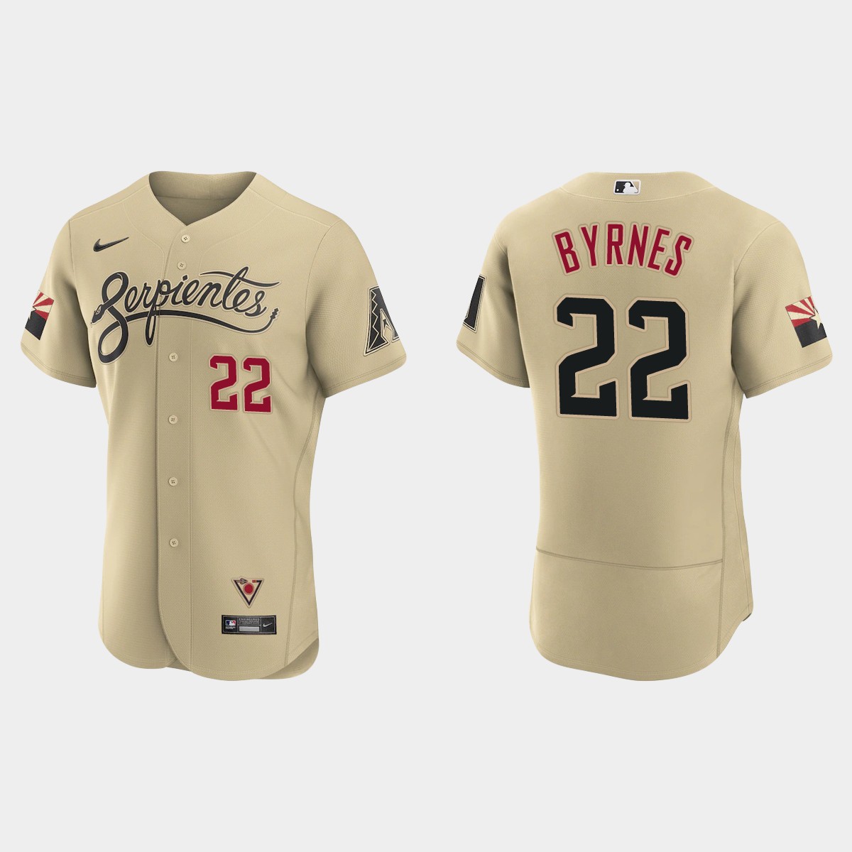 Personalized Arizona Diamondbacks #22 Eric Byrnes Men’s 2021 City Connect Authentic MLB Jersey Gold