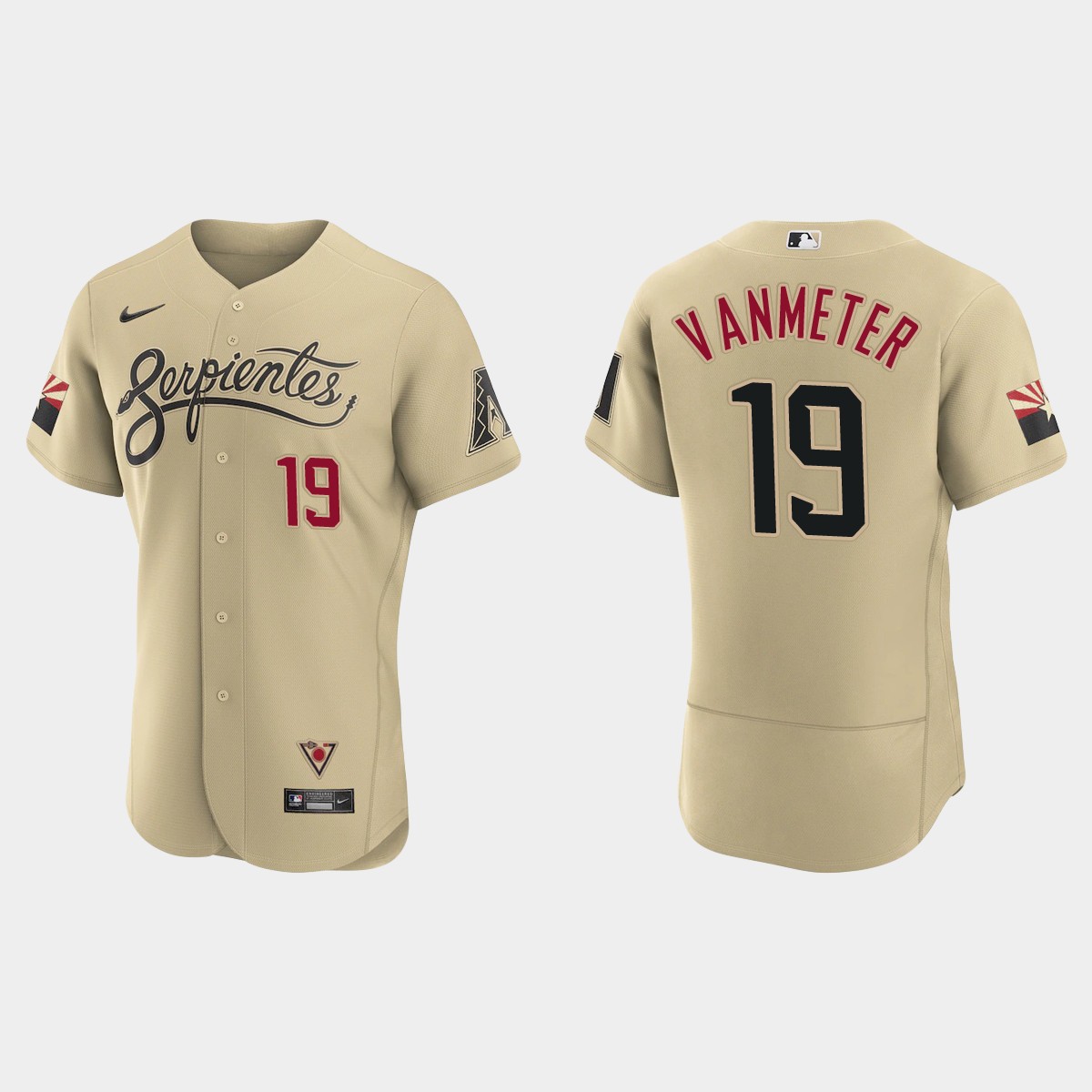 Personalized Arizona Diamondbacks #19 Josh Vanmeter Men’s 2021 City Connect Authentic MLB Jersey Gold