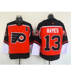 Personalized Men’s Philadelphia Flyers #13 Kevin Hayes Orange 2021 Reverse Retro Authentic Jersey