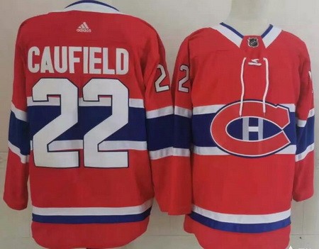 Personalized Men’s Montreal Canadiens #22 Cole Caufield Red Stitched NHL Jersey