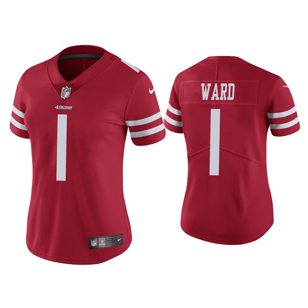 Personalized Women 49ers #1 Jimmie Ward Red limited Jersey
