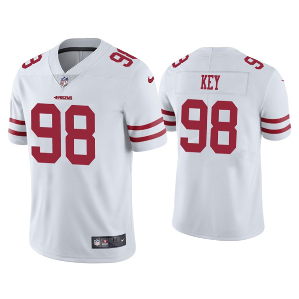 Personalized Men’s 49ers #98 Arden Key White Limited Jersey