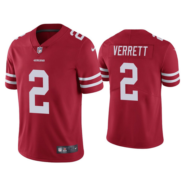 Personalized Men’s 49ers #2 Jason Verrett Red Limited Jersey