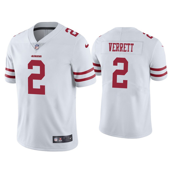 Personalized Men’s 49ers #2 Jason Verrett White Limited Jersey