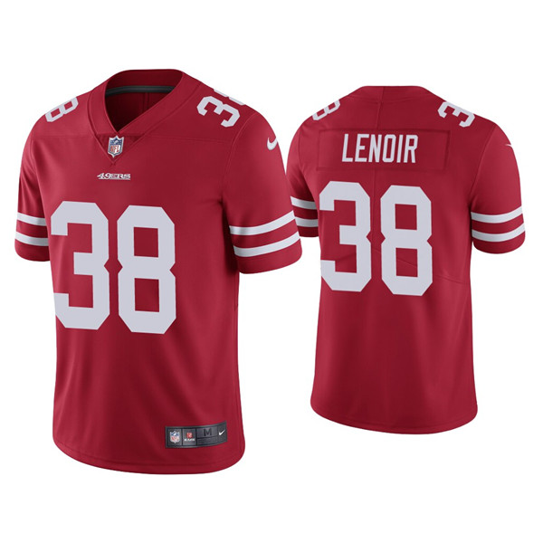 Personalized Men’s 49ers #38 Deommodore Lenoir Red Limited Jersey