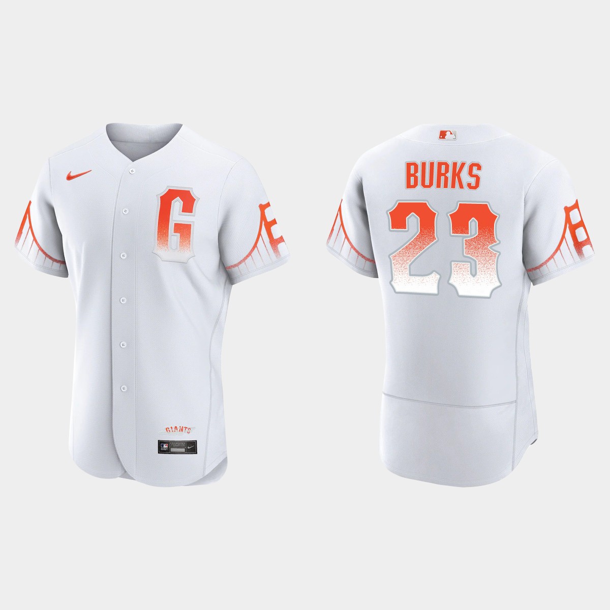 Personalized San Francisco Giants #23 Ellis Burks Men’s 2021 City Connect Authentic White Jersey