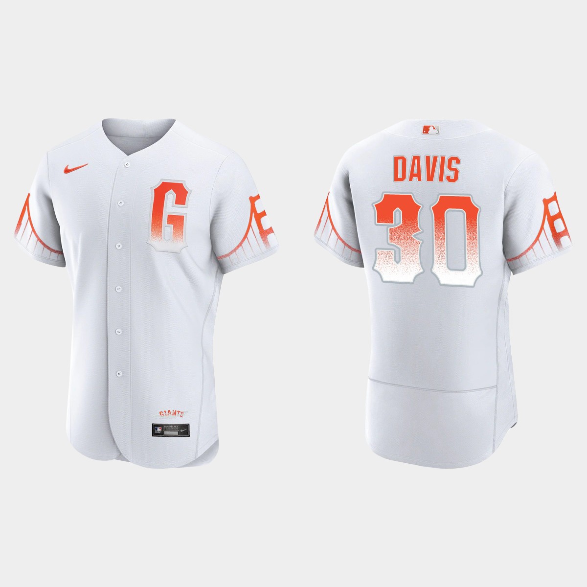 Personalized San Francisco Giants #30 Chili Davis Men’s 2021 City Connect Authentic White Jersey