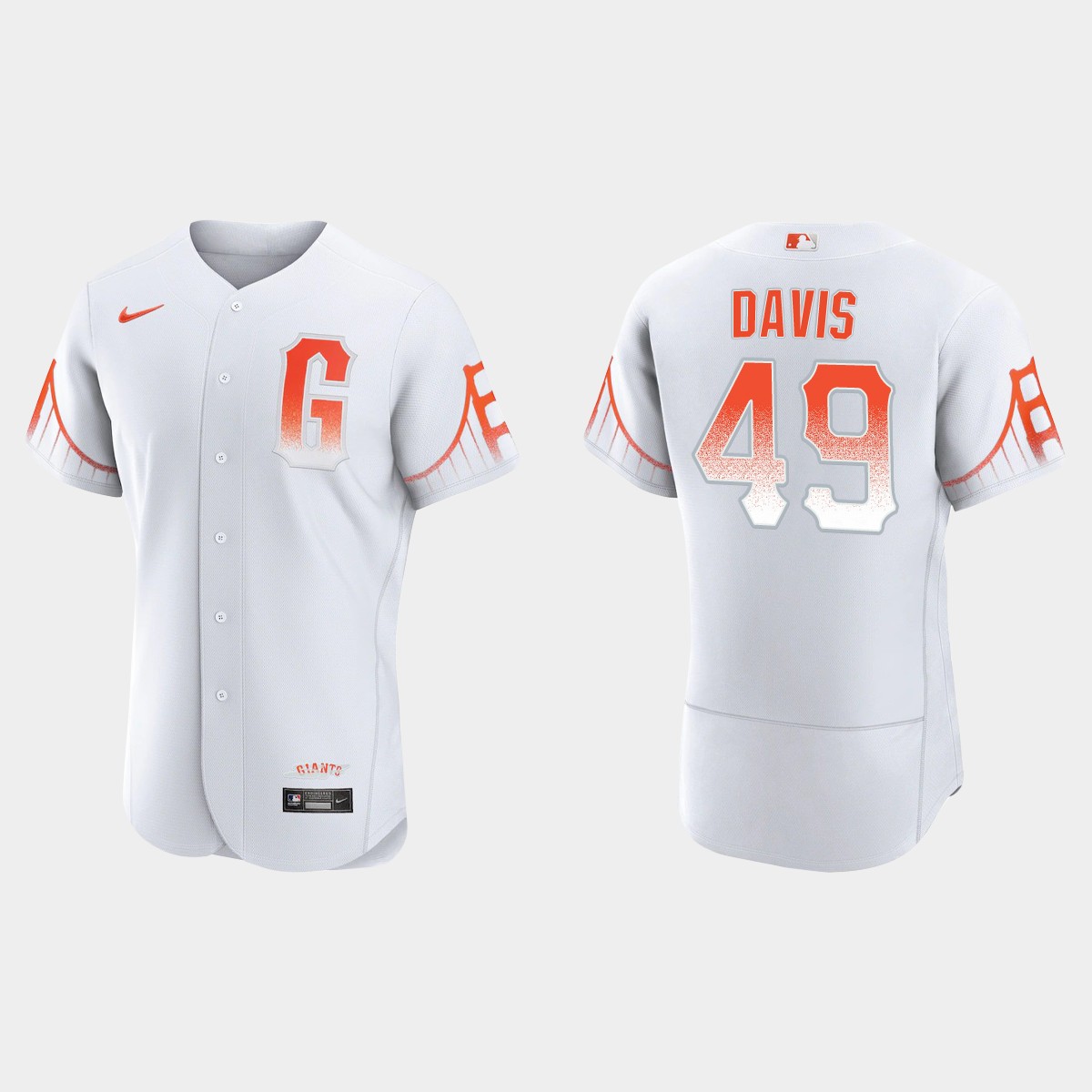 Personalized San Francisco Giants #49 Jaylin Davis Men’s 2021 City Connect Authentic White Jersey