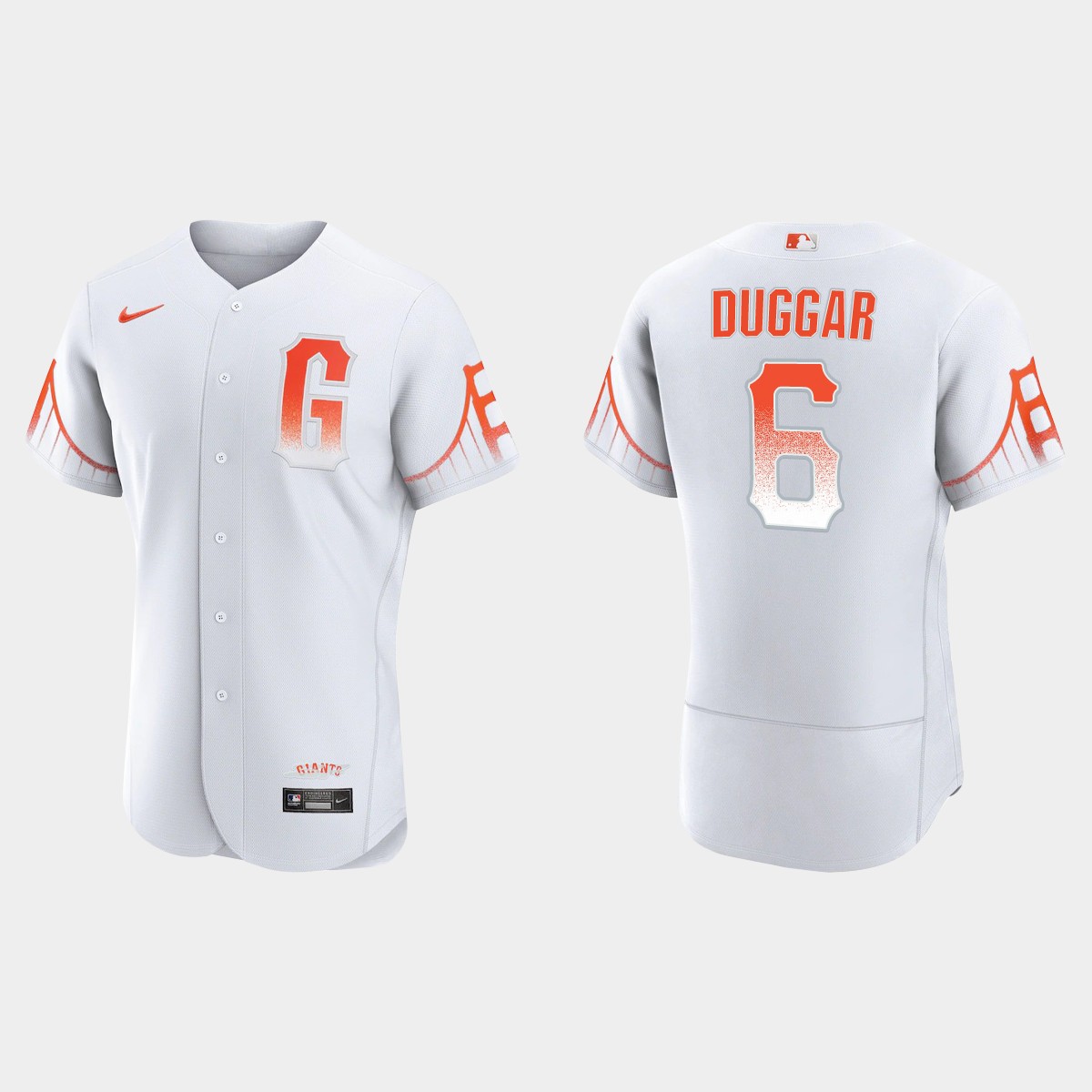 Personalized San Francisco Giants #6 Steven Duggar Men’s 2021 City Connect Authentic White Jersey