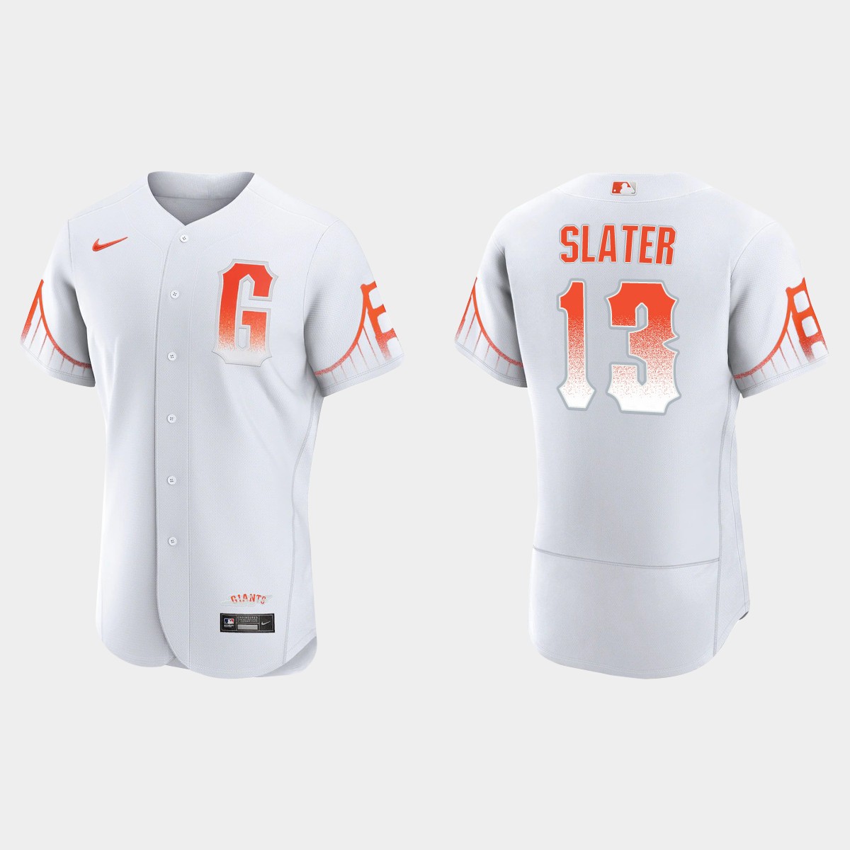 Personalized San Francisco Giants #13 Austin Slater Men’s 2021 City Connect Authentic White Jersey