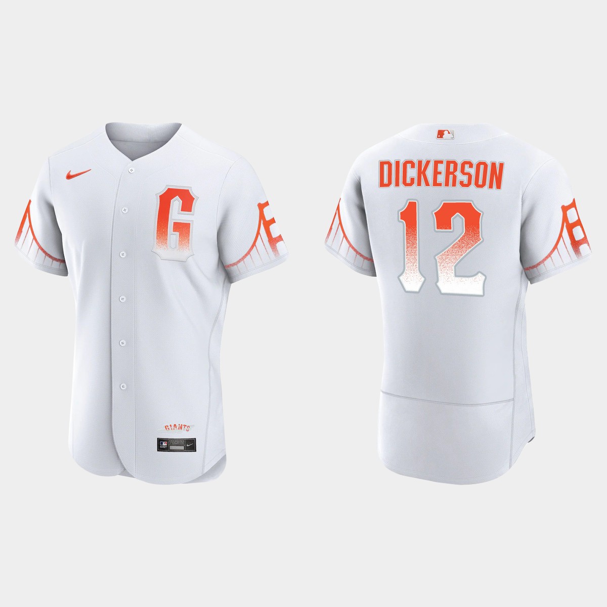 Personalized San Francisco Giants #12 Alex Dickerson Men’s 2021 City Connect Authentic White Jersey