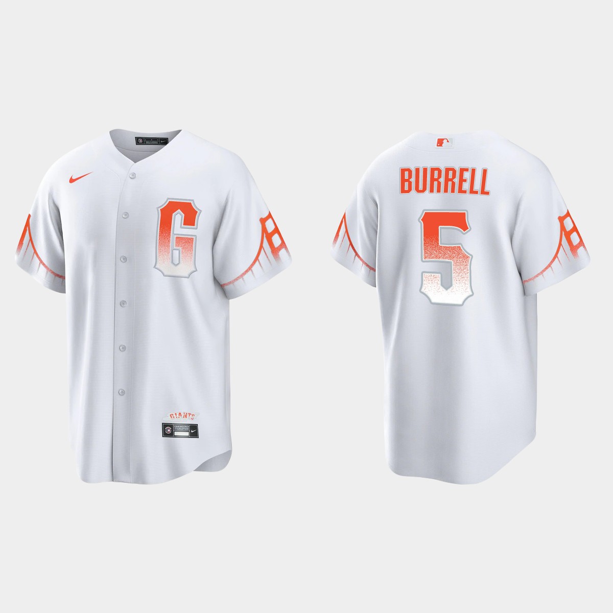 Personalized San Francisco Giants #5 Pat Burrell Men’s 2021 City Connect White Fan’s Version Jersey
