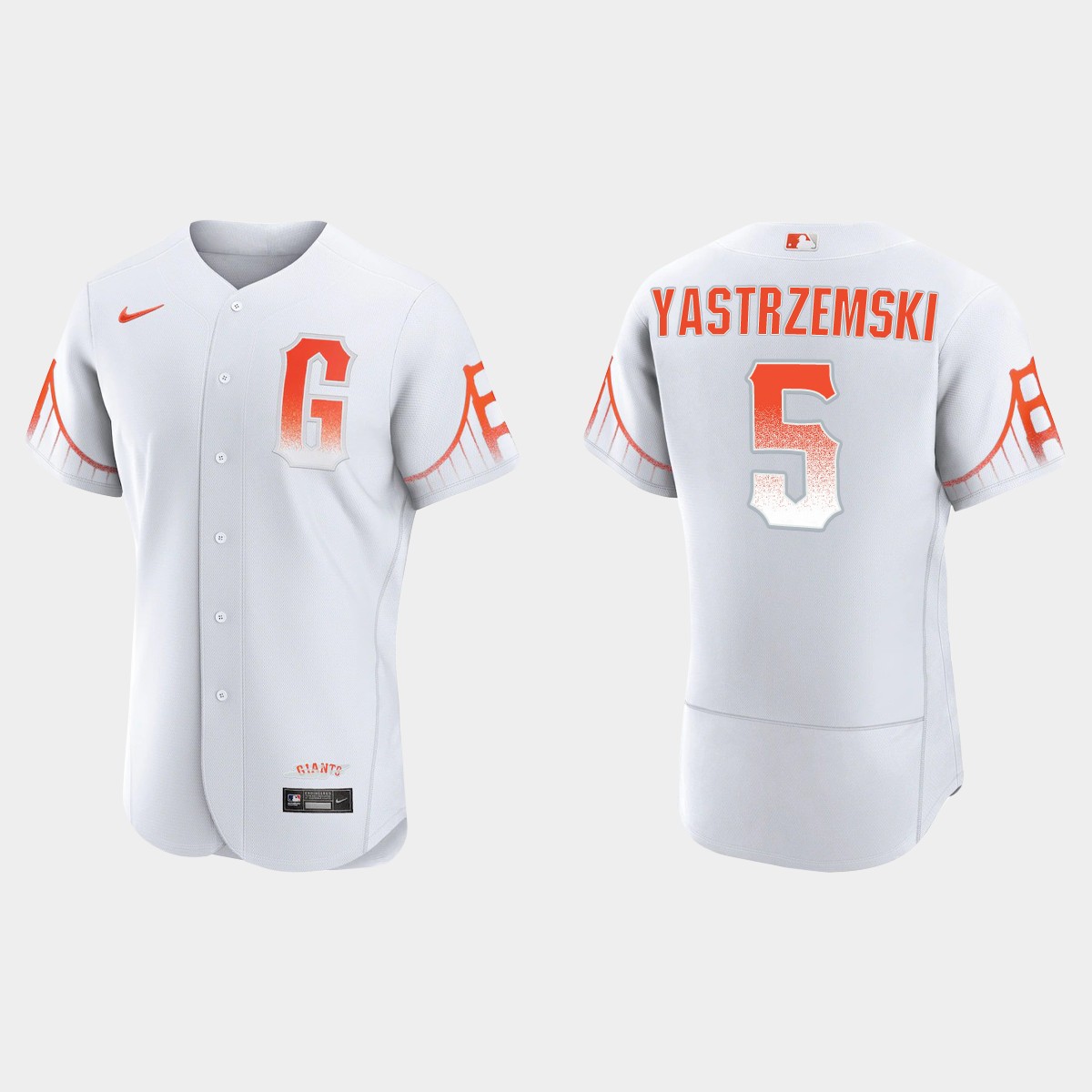 Personalized San Francisco Giants #5 Mike Yastrzemski Men’s 2021 City Connect Authentic White Jersey