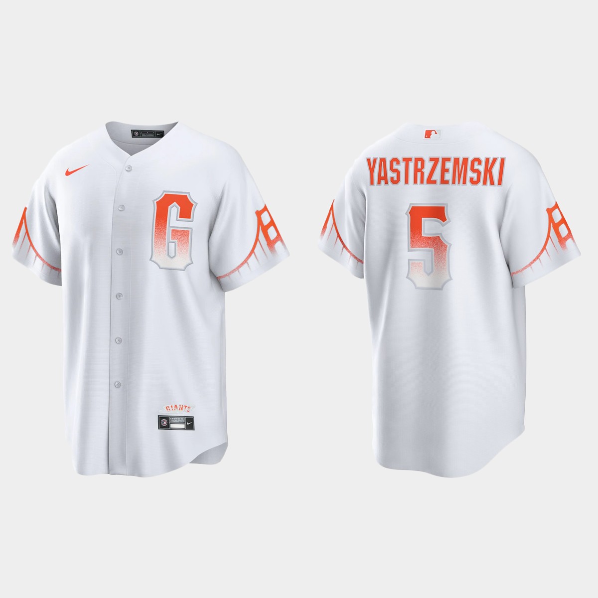 Personalized San Francisco Giants #5 Mike Yastrzemski Men’s 2021 City Connect White Fan’s Version Jersey