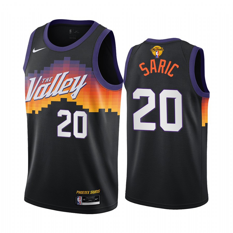 Personalized Suns #20 Dario Saric Men’s 2021 NBA Finals Bound City Edition Jersey Black