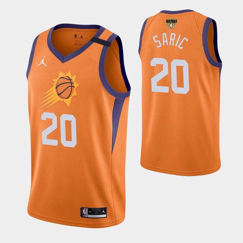 Personalized Phoenix Suns #20 Dario Saric Men’s 2021 NBA Finals Bound Statement Edition NBA Jersey Orange