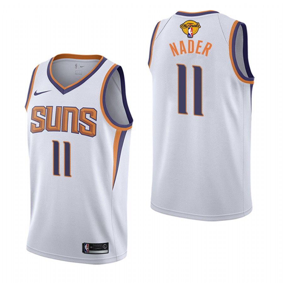 Personalized Suns #11 Abdel Nader Men’s 2021 NBA Finals Bound Swingman Association Edition Jersey White