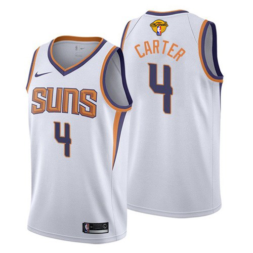 Personalized Suns #4 Jevon Carter Men’s 2021 NBA Finals Bound Swingman Association Edition Jersey White