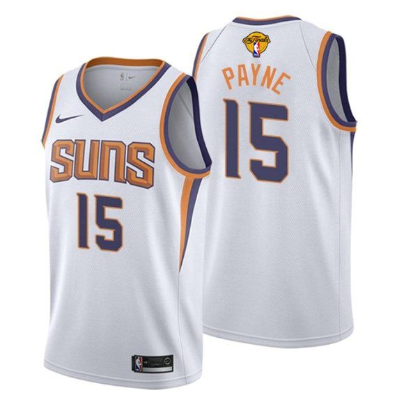 Personalized Suns #15 Cameron Payne Men’s 2021 NBA Finals Bound Swingman Association Edition Jersey White
