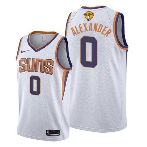 Personalized Suns #0 Ty-Shon Alexander Men’s 2021 NBA Finals Bound Swingman Association Edition Jersey White