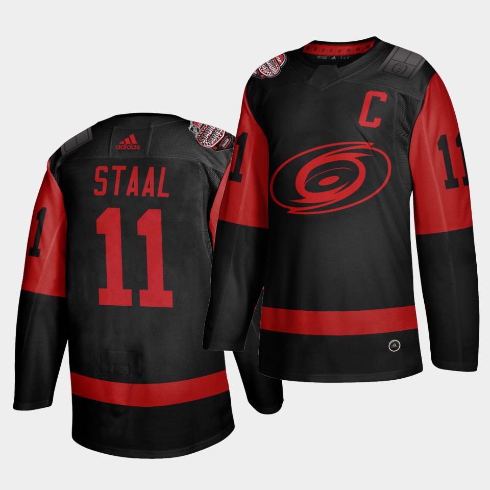 Personalized Carolina Hurricanes #11 Jordan Staal Black Men’s 2021 Stadium Series Outdoor Game Jersey