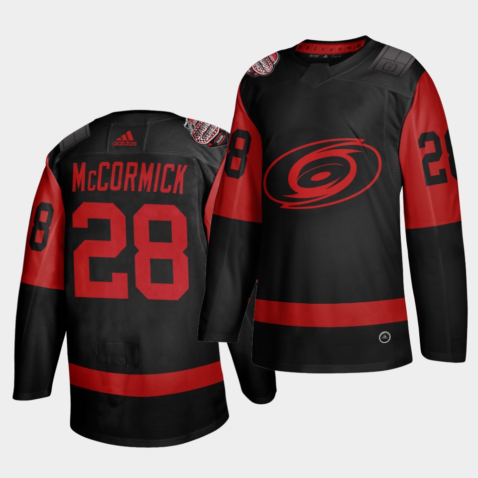 Personalized Carolina Hurricanes #28 Max Mccormick Black Men’s 2021 Stadium Series Outdoor Game Jersey
