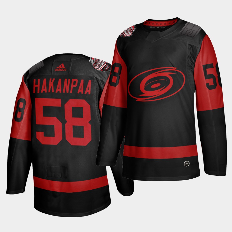 Personalized Carolina Hurricanes #58 Jani Hakanpaa Black Men’s 2021 Stadium Series Outdoor Game Jersey