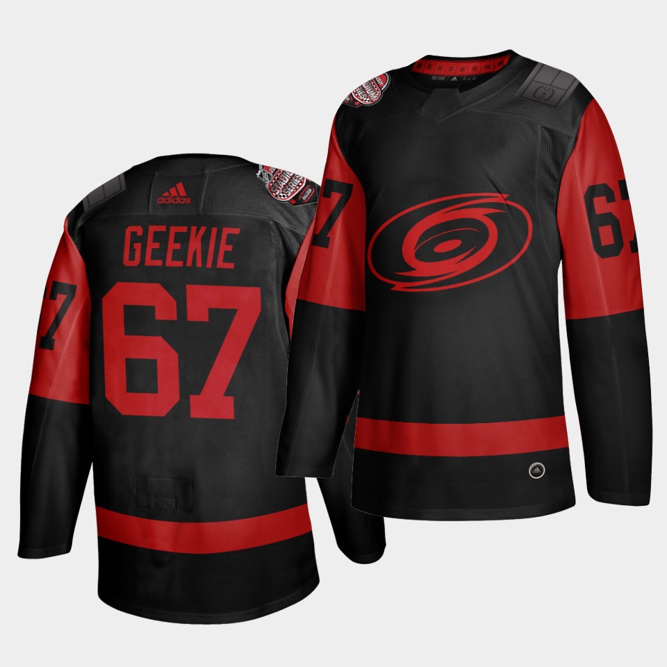 Personalized Carolina Hurricanes #67 Morgan Geekie Black Men’s 2021 Stadium Series Outdoor Game Jersey