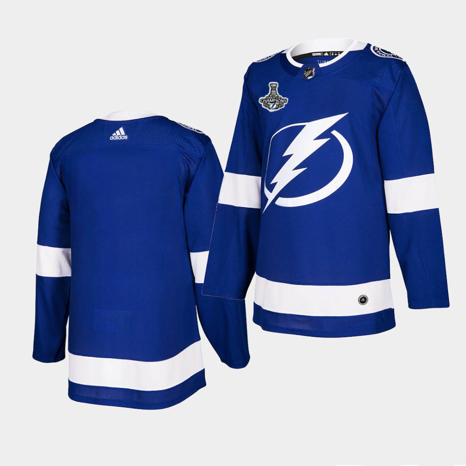 Personalized Lightning Blue Home Authentic 2021 Stanley Cup Champions Jersey