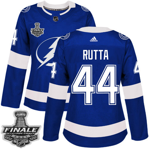 Personalized Lightning #44 Jan Rutta Blue Home Authentic Women’s 2021 NHL Stanley Cup Final Patch Jersey