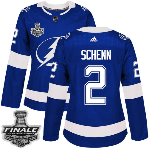 Personalized Lightning #2 Luke Schenn Blue Home Authentic Women’s 2021 NHL Stanley Cup Final Patch Jersey