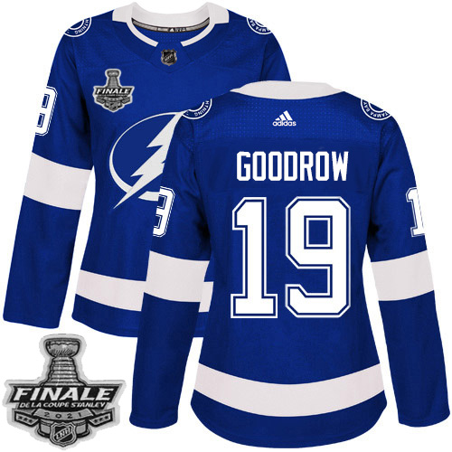 Personalized Lightning #19 Barclay Goodrow Blue Home Authentic Women’s 2021 NHL Stanley Cup Final Patch Jersey