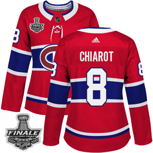 Personalized Canadiens #8 Ben Chiarot Red Home Authentic Women’s 2021 NHL Stanley Cup Final Patch Jersey