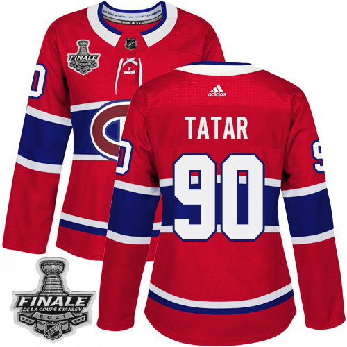 Personalized Canadiens #90 Tomas Tatar Red Home Authentic Women’s 2021 NHL Stanley Cup Final Patch Jersey