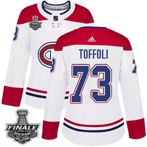 Personalized Canadiens #73 Tyler Toffoli White Road Authentic Women’s 2021 NHL Stanley Cup Final Patch Jersey