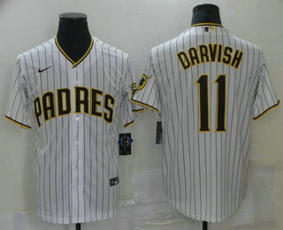 Personalized Men’s San Diego Padres #11 Yu Darvish White Stitched MLB Cool Base Jersey