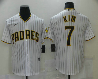 Personalized Men’s San Diego Padres #7 Ha Seong Kim White Stitched MLB Cool Base Jersey