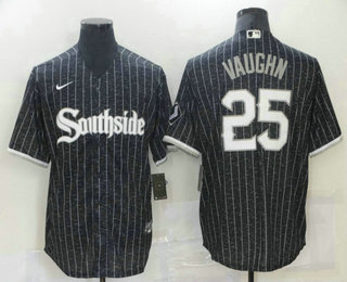 Personalized Men’s Chicago White Sox #25 Sam Abbott Black 2021 City Connect Stitched MLB Cool Base Jersey
