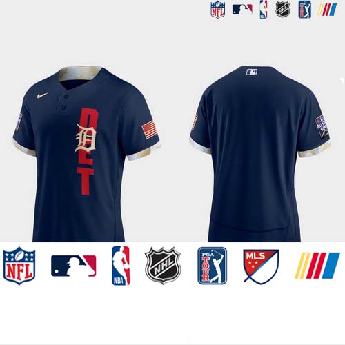 Personalized Detroit Tigers 2021 Mlb All Star Game Authentic Navy Jersey