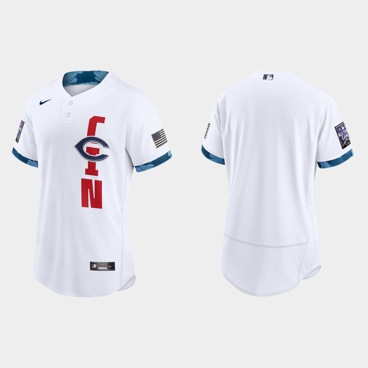 Personalized Cincinnati Reds 2021 Mlb All Star Game Authentic White Jersey
