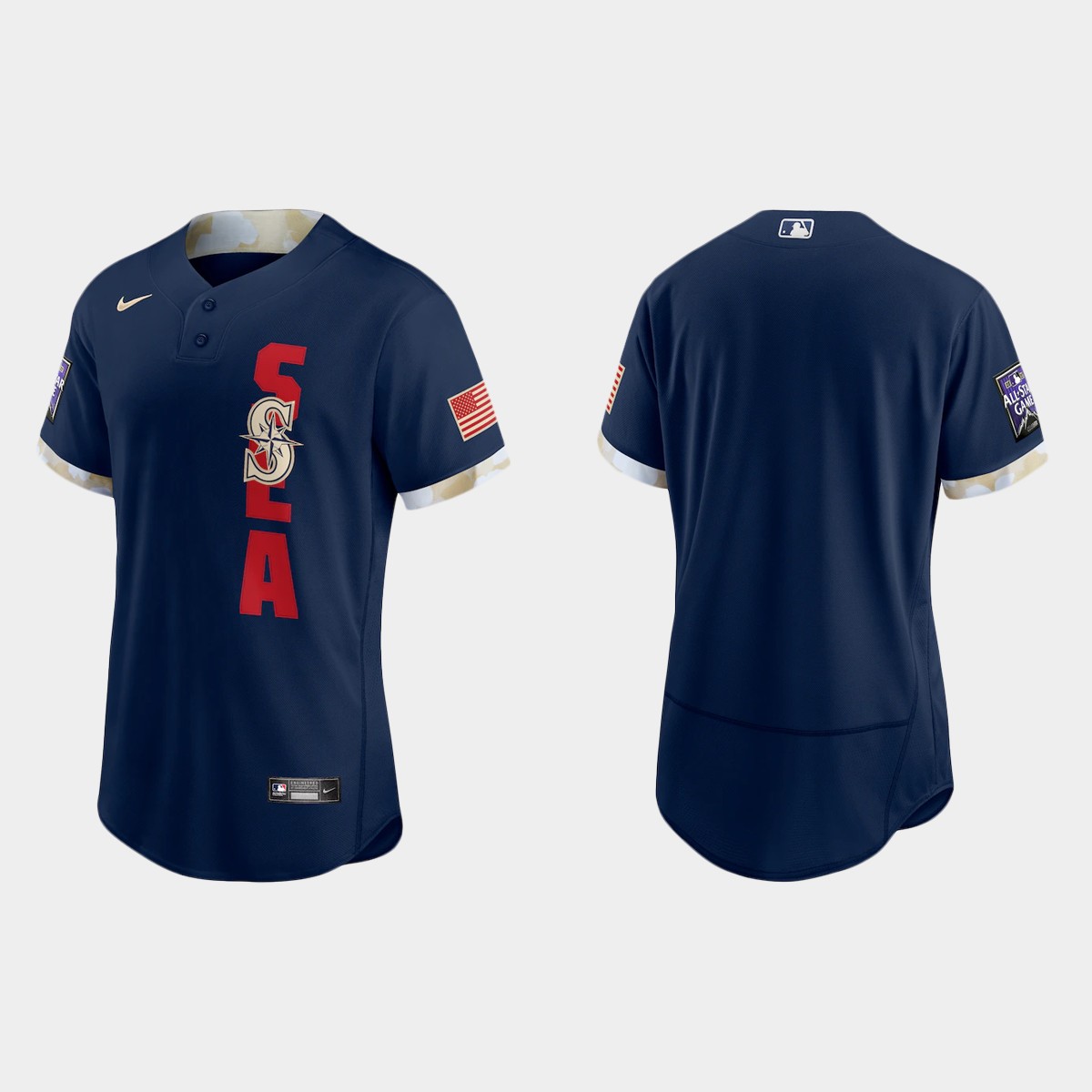 Personalized Seattle Mariners 2021 Mlb All Star Game Authentic Navy Jersey