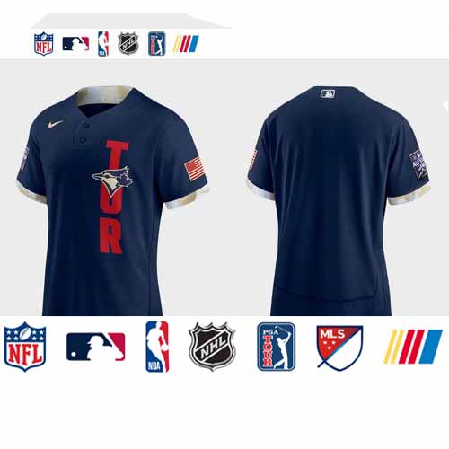Personalized Toronto Blue Jays 2021 Mlb All Star Game Authentic Navy Jersey