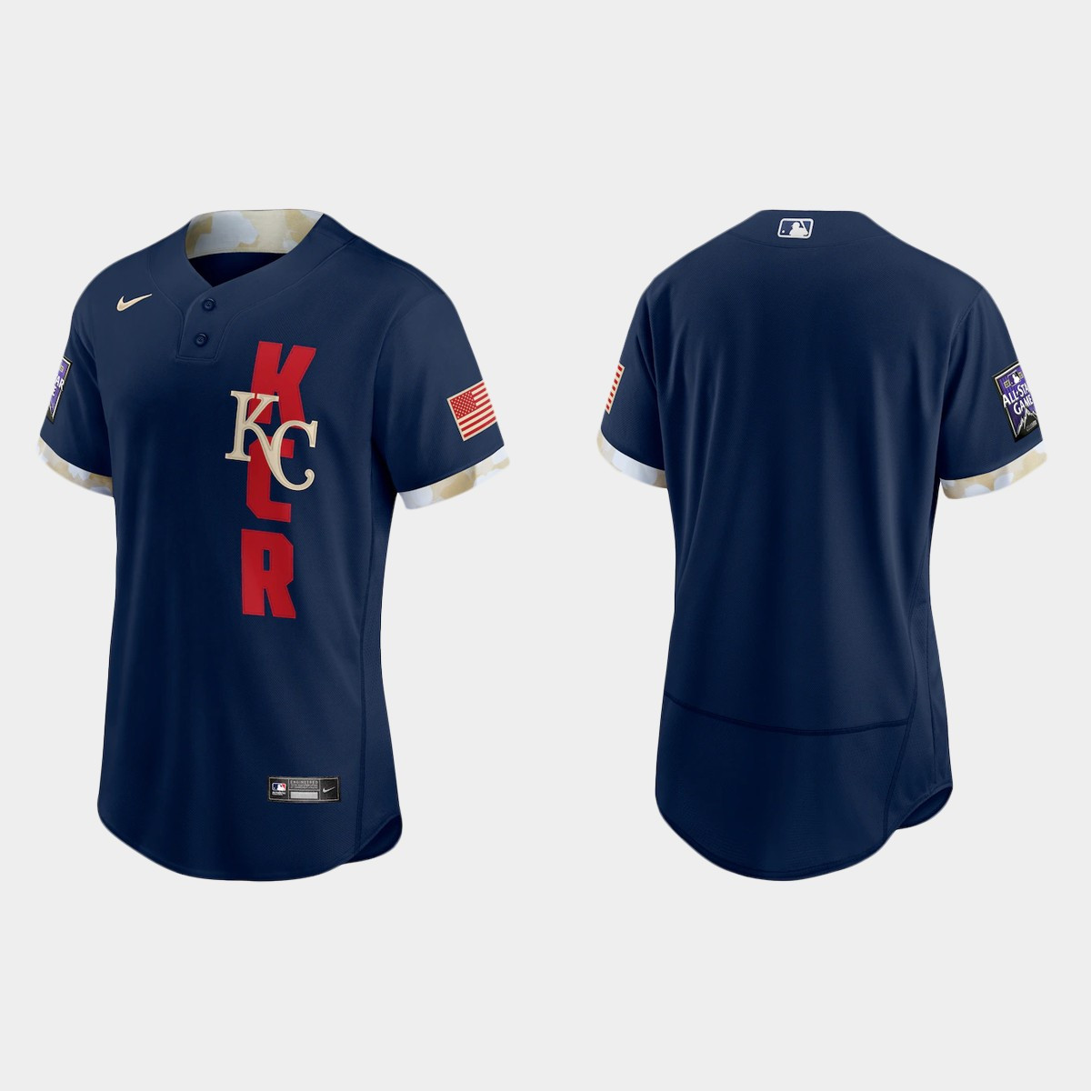 Personalized Kansas City Royals 2021 Mlb All Star Game Authentic Navy Jersey_1