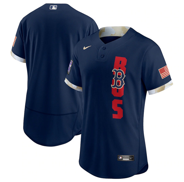Personalized Boston Red Sox Blank 2021 Navy All-Star Flex Base Stitched MLB Jersey