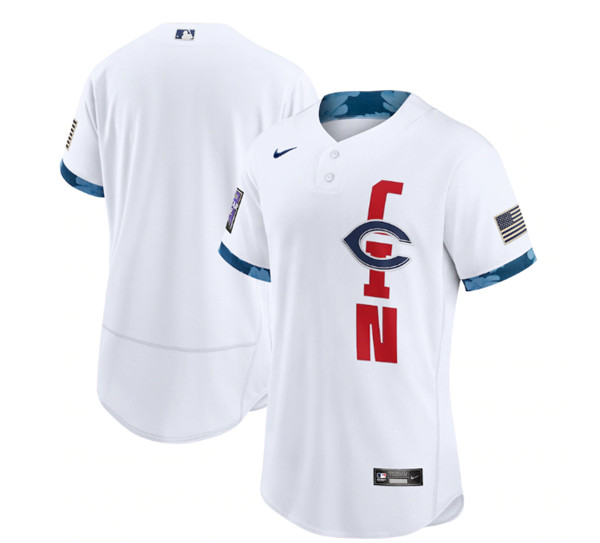 Personalized Cincinnati Reds Blank 2021 White All-Star Flex Base Stitched MLB Jersey