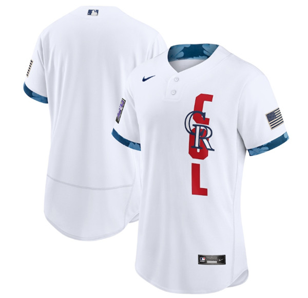 Personalized Colorado Rockies Blank 2021 White All-Star Flex Base Stitched MLB Jersey