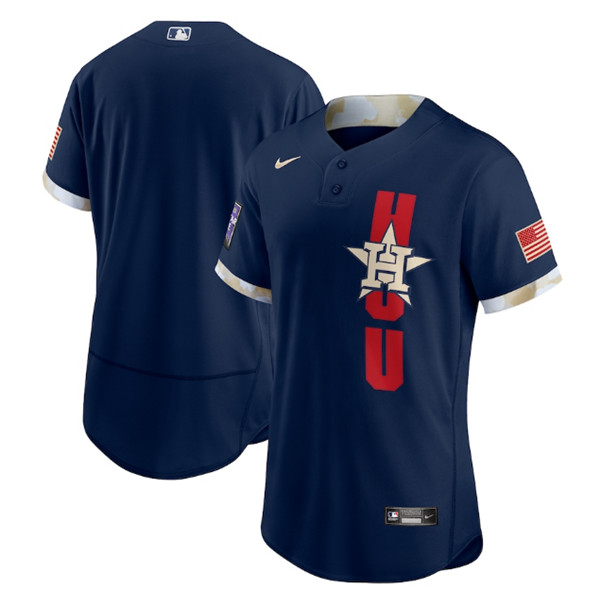 Personalized Houston Astros Blank 2021 Navy All-Star Flex Base Stitched MLB Jersey_1