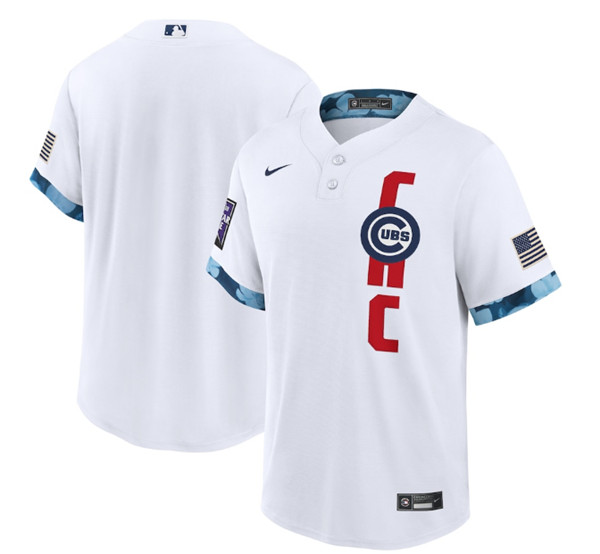 Personalized Men’s Chicago Cubs Blank 2021 White All-Star Cool Base Stitched MLB Jersey