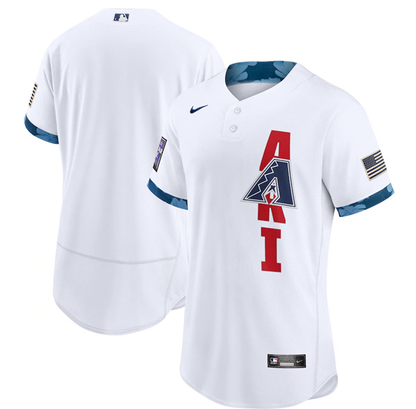 Personalized Arizona Diamondbacks Blank 2021 White All-Star Flex Base Stitched MLB Jersey